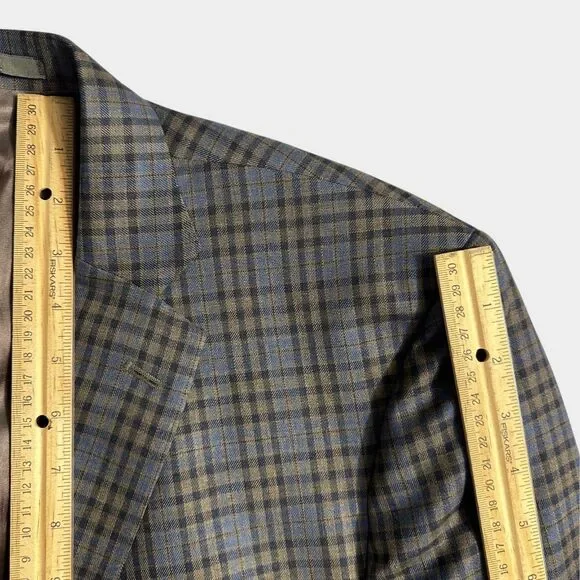 Corporate image TOM JAMES Mens Blazer Sport Coat 2-Button Jacket 46R Blue Wool